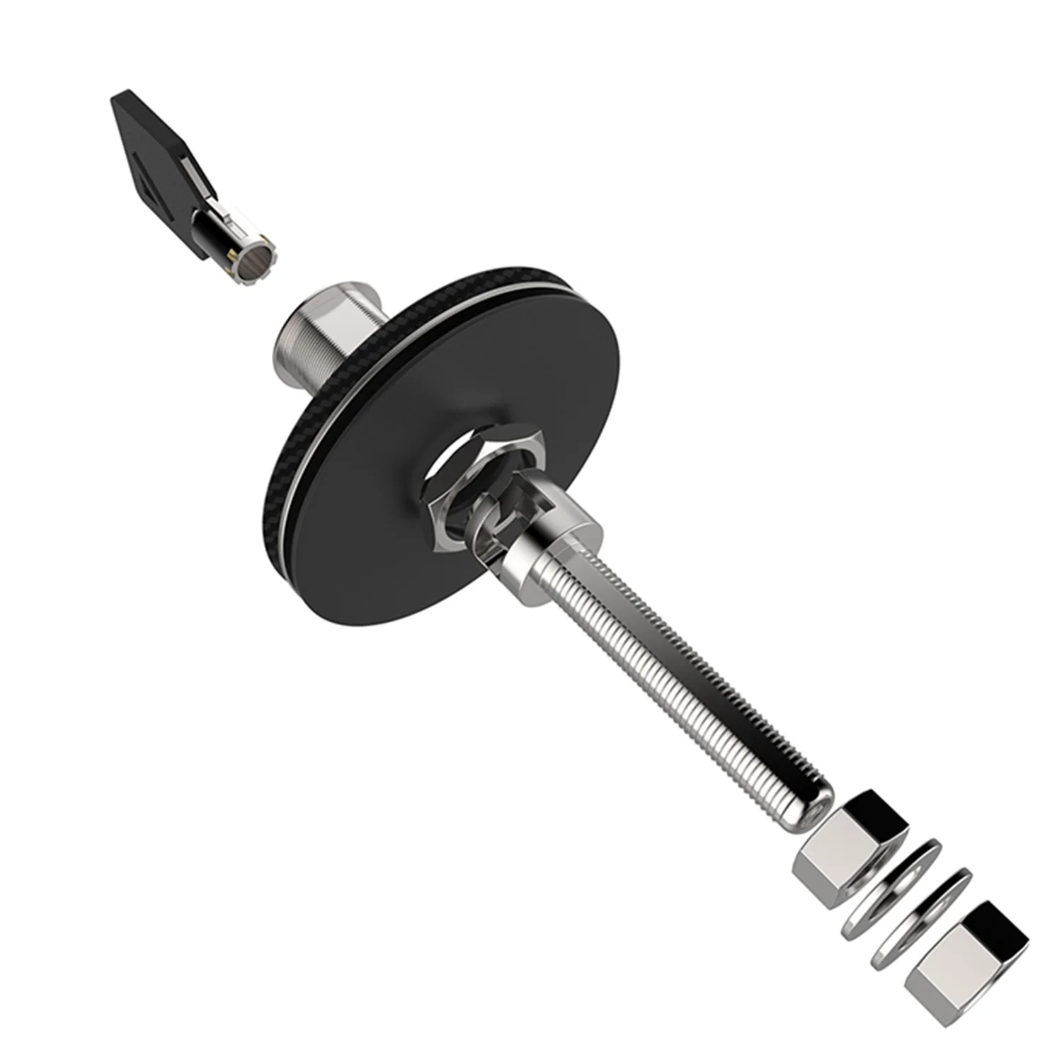 Universal Racing Style 2.5" Carbon Fiber Hood Lock Latch Pins w/ Keys - Image 8