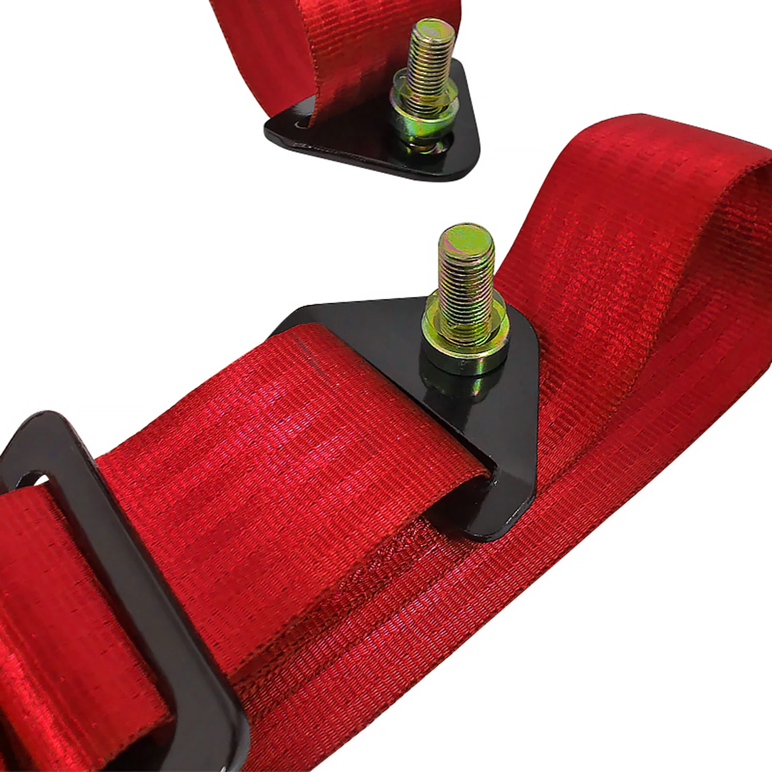 Universal Red 4 Point Racing Seat Belt Buckle Safety Harness - Image 8