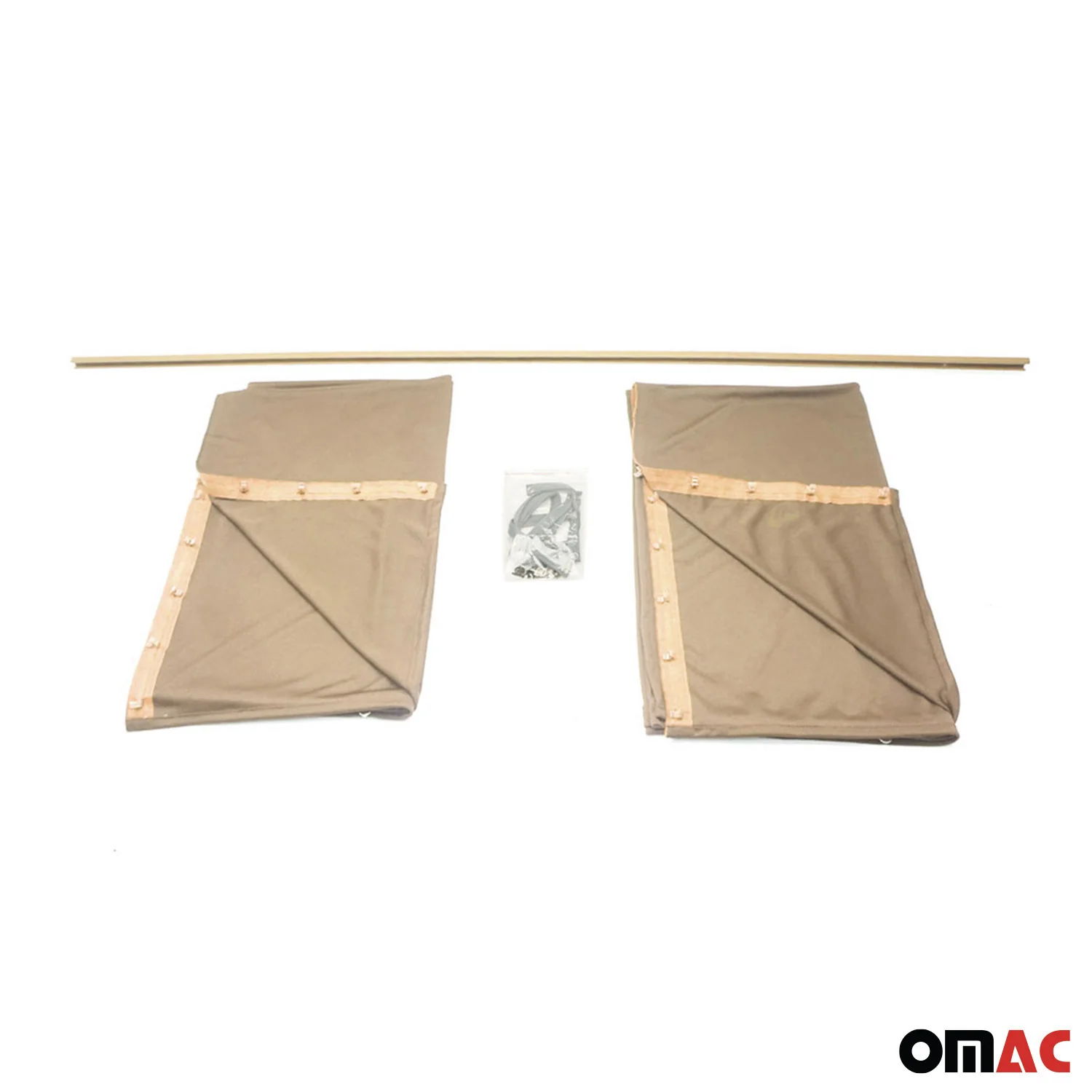 Chevrolet Express Cabin Divider Curtains Privacy Curtains Beige 2 Curtains - Image 9