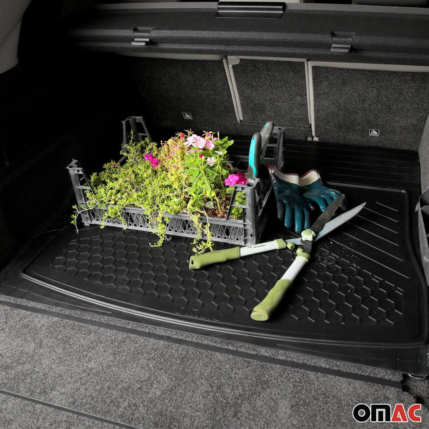 2011-2014 VW Jetta SportWagen Semi-Custom fit Cargo Mat Liner Waterproof Rubber Black 1Pc - Image 7