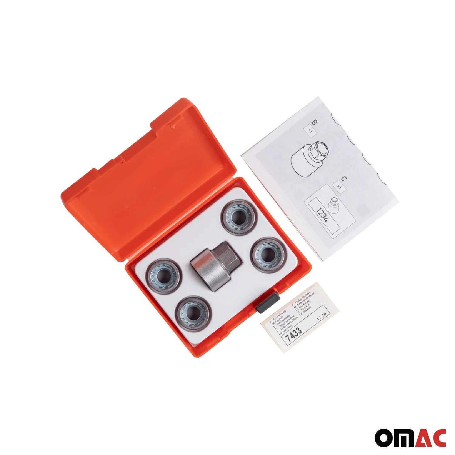 Wheel Lock Kit for Ford F-250 Super Duty M14X1,5 Galvanized Silver 4Locks & 1Key - Image 5