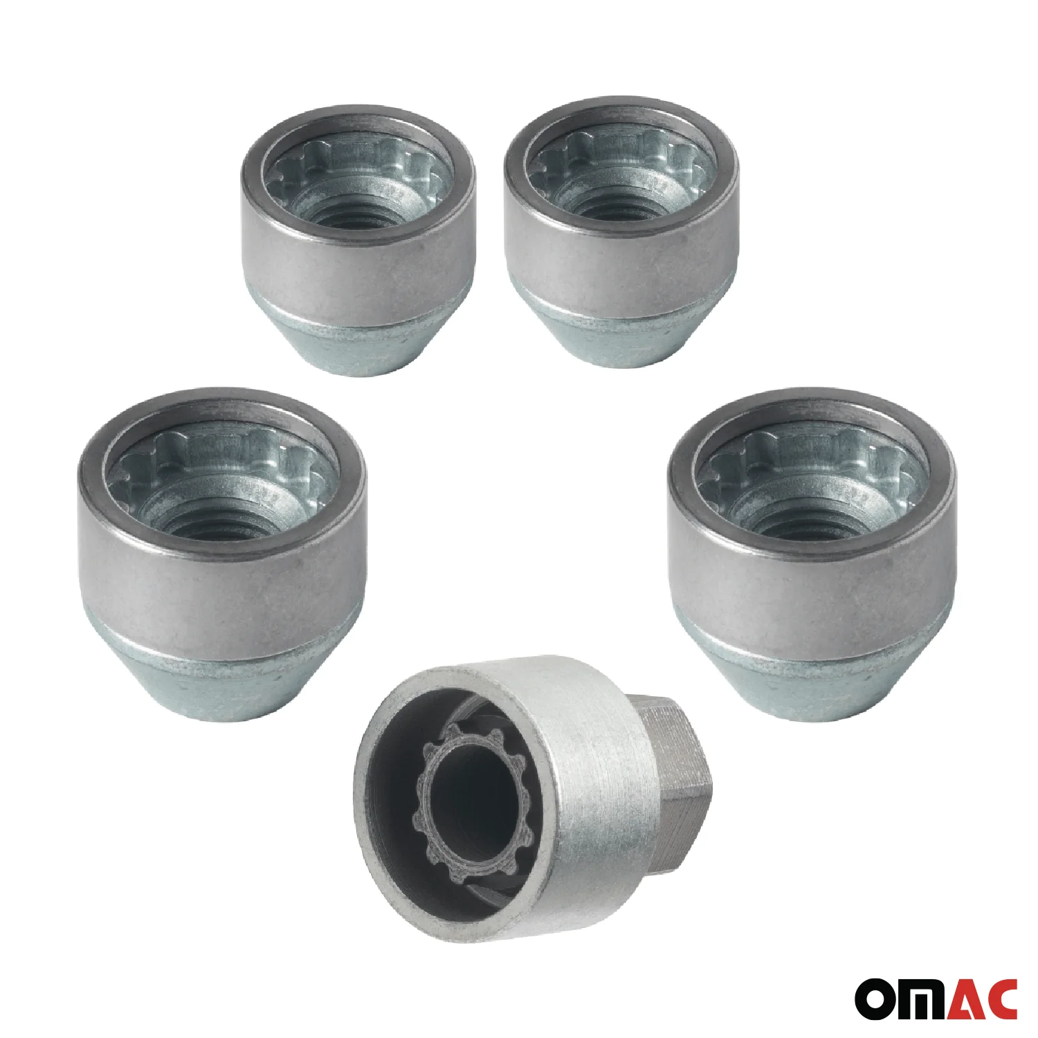 Wheel Lock Kit for Ford F-250 Super Duty M14X1,5 Galvanized Silver 4Locks & 1Key - Image 9