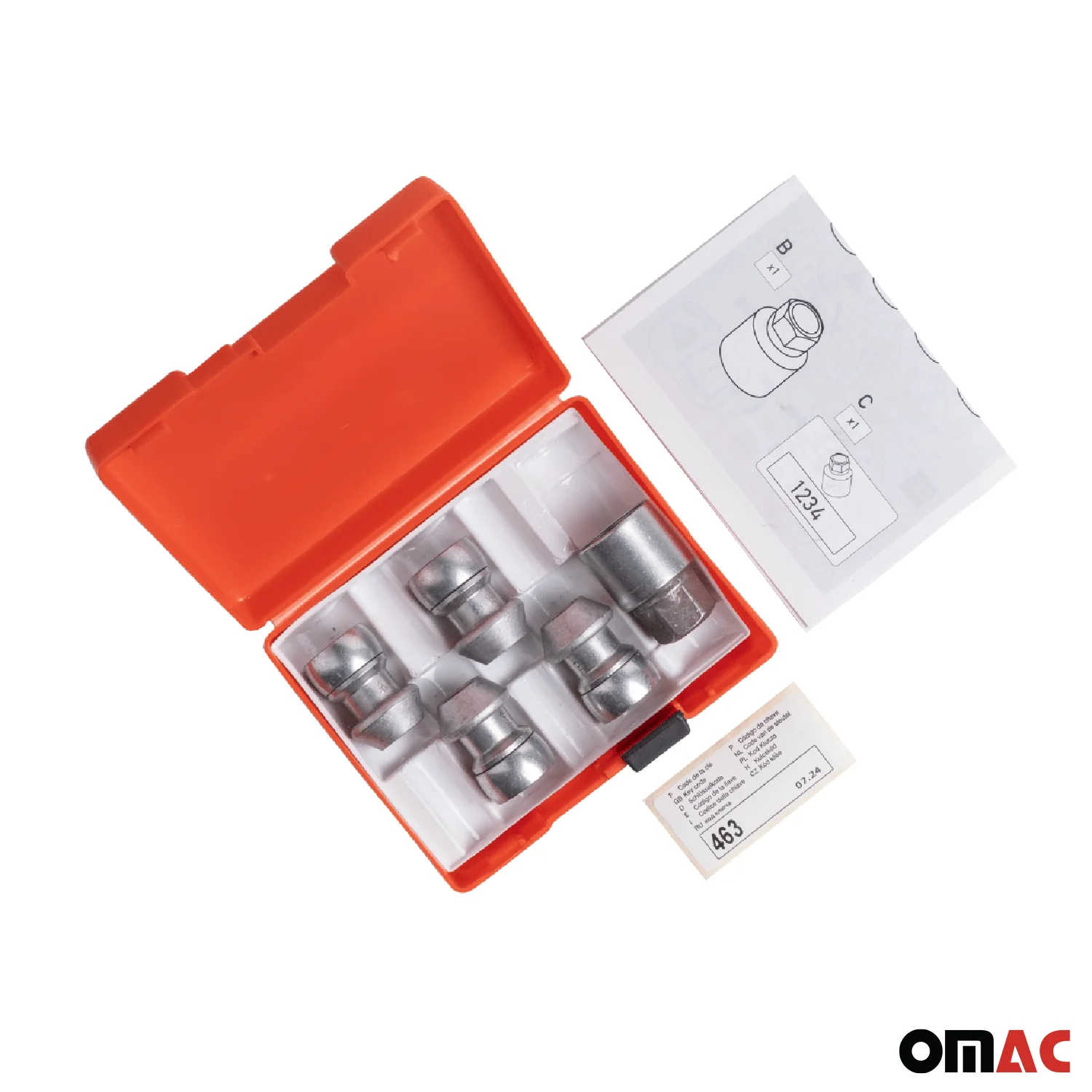 Wheel Lock Kit for Jaguar E-Pace F-Pace I-Pace XE M14X1,5 Silver 4Locks & 1Key - Image 5
