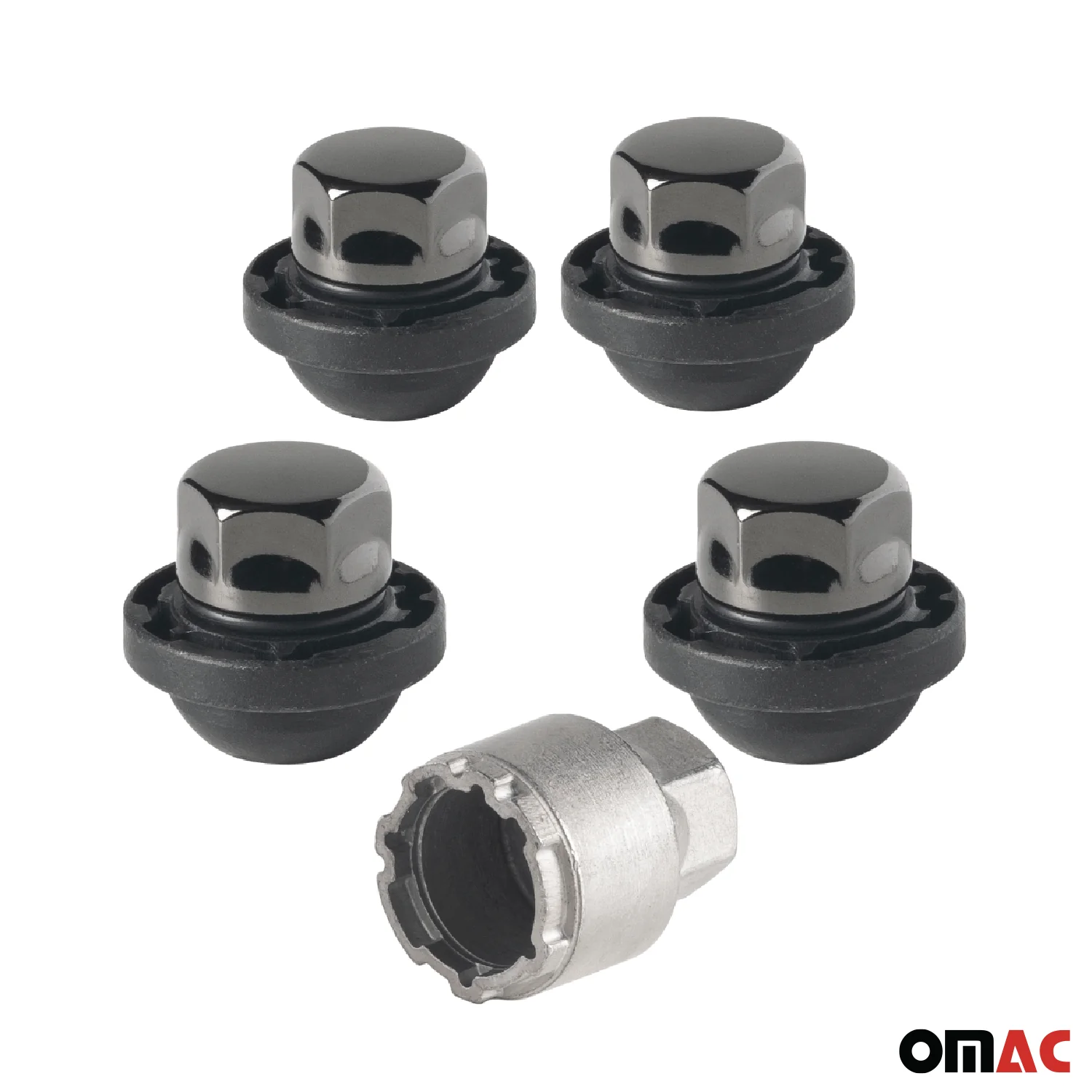Wheel Lock Kit for Jeep Gladiator M14X1,5 Nut Chromed Black 4Locks & 1Key - Image 9