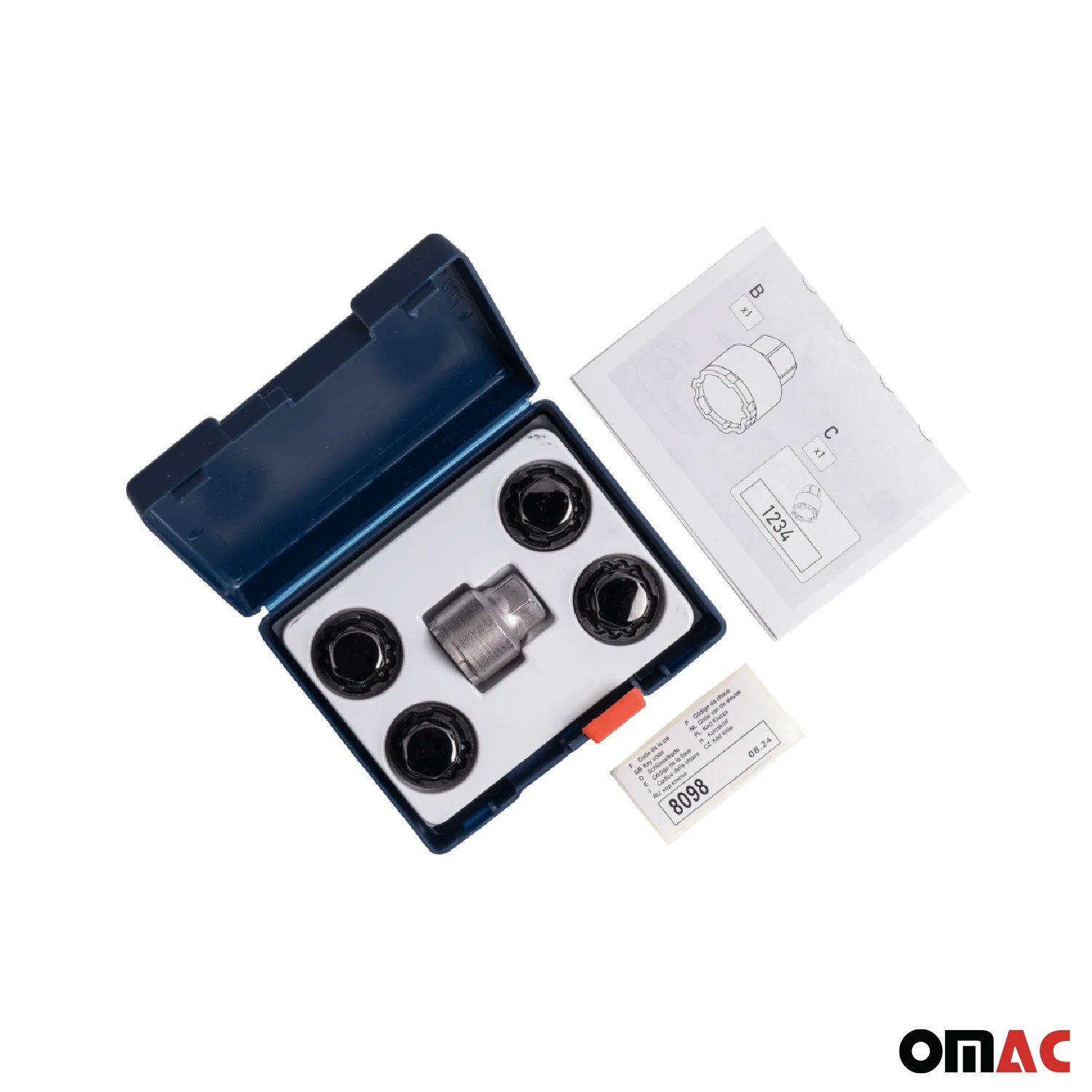 Wheel Lock Kit for Jeep Grand Wagoneer L M14 X 1.5 Chromed Black 4Locks & 1Key - Image 5