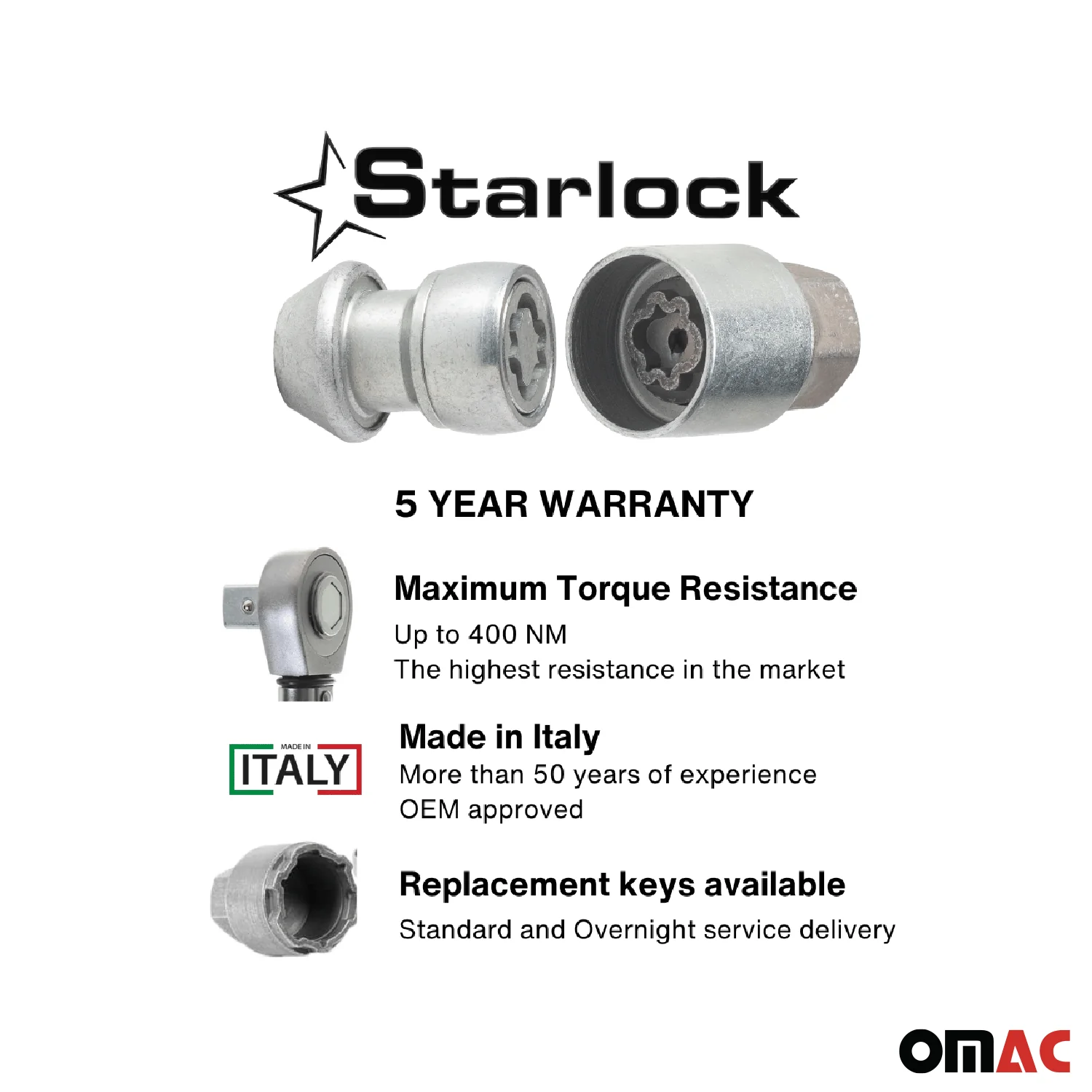 Wheel Lock Kit for Land Rover Range Rover Evoque Velar M14X1,5 Nut Silver 4Locks - Image 3