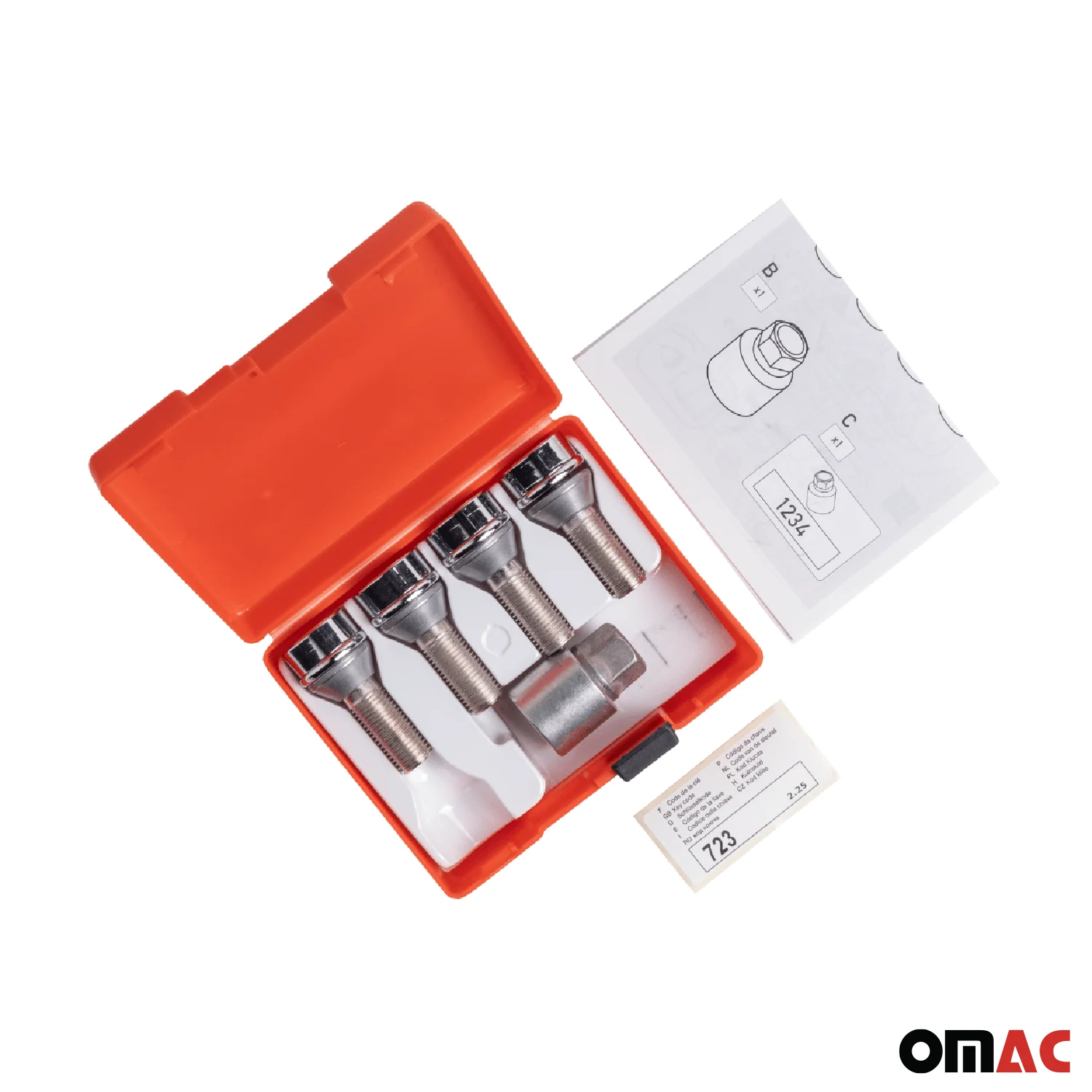 Wheel Lock Kit for Land Rover Range Rover Sport M14X1,5 Silver 4Locks & 1Key - Image 5