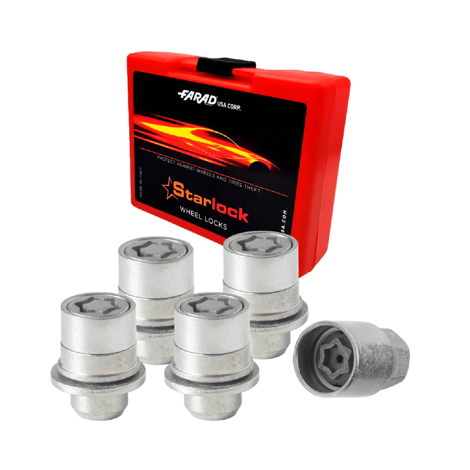Wheel Lock Kit for LEXUS ES NX RX5 UX M12X1,5 Galvanized Silver 4Locks & 1Key