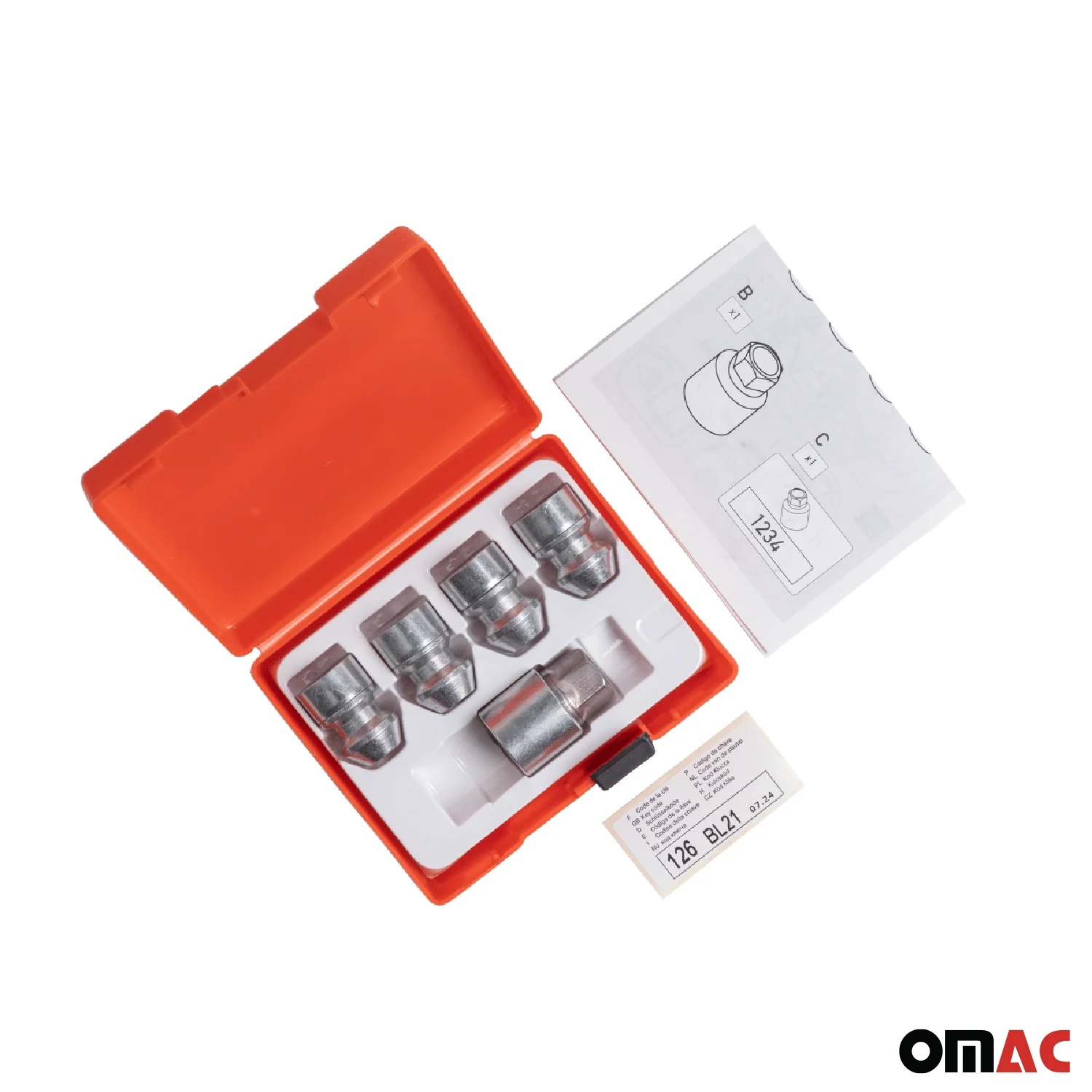 Wheel Lock Kit for Lincoln MKX 2007-2015 1/2-20 Galvanized Silver 4Locks & 1Key - Image 5