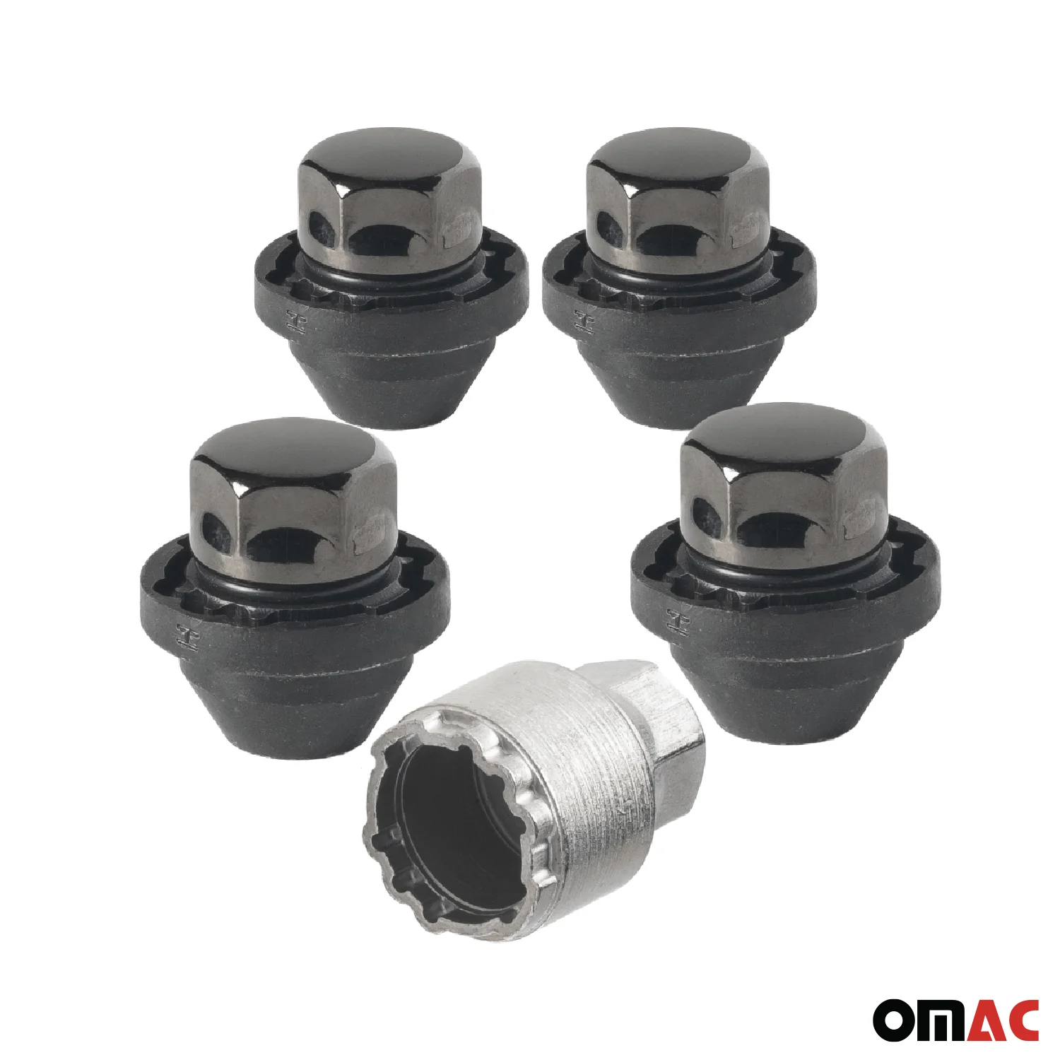 Wheel Lock Kit for Mazda MX-5 Mitsubishi Mirage M12X1,5 Chromed Black 4Locks - Image 9