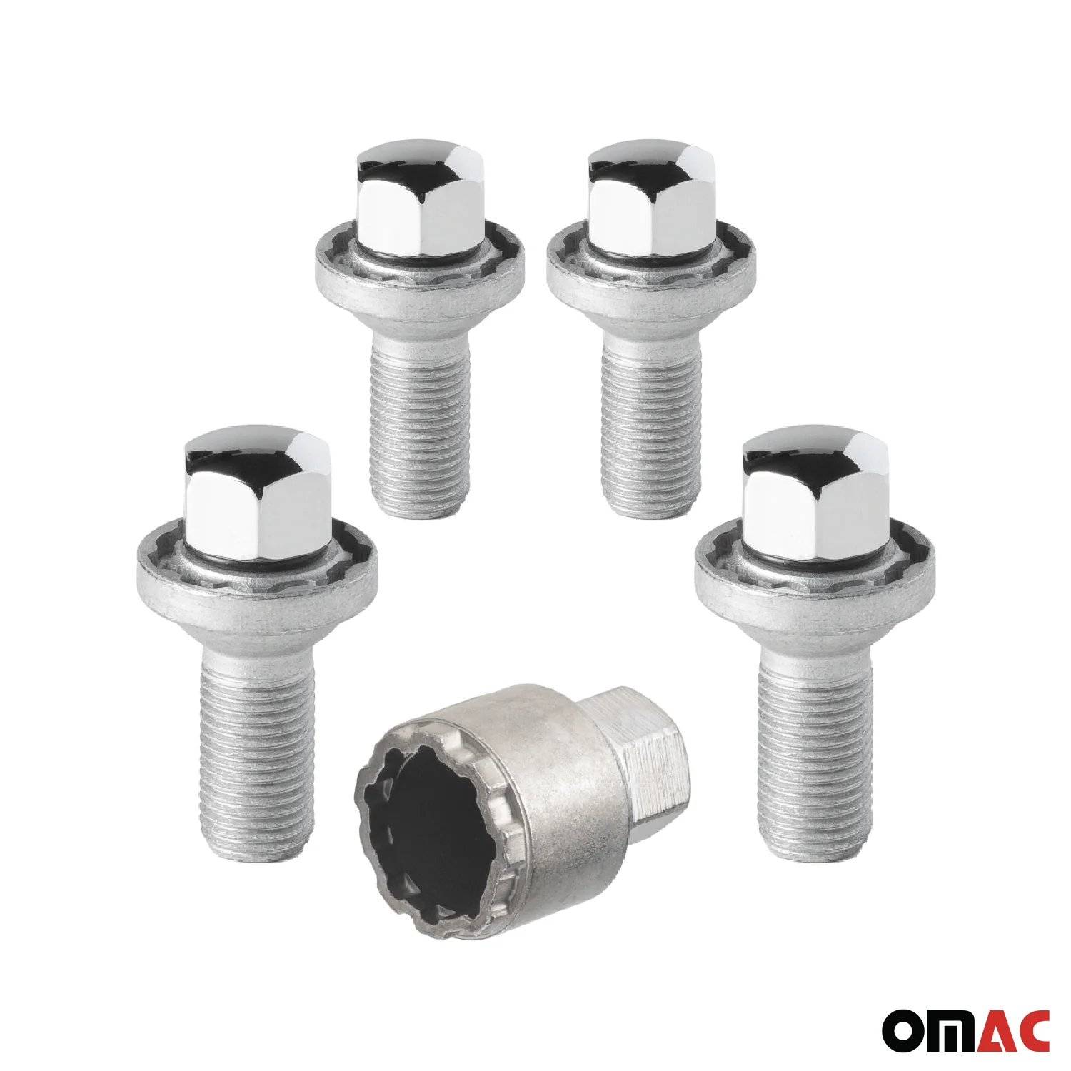 Wheel Lock Kit for Mercedes GLC GLK M14X1.5 Bolt Chromed 4Locks & 1Key - Image 9