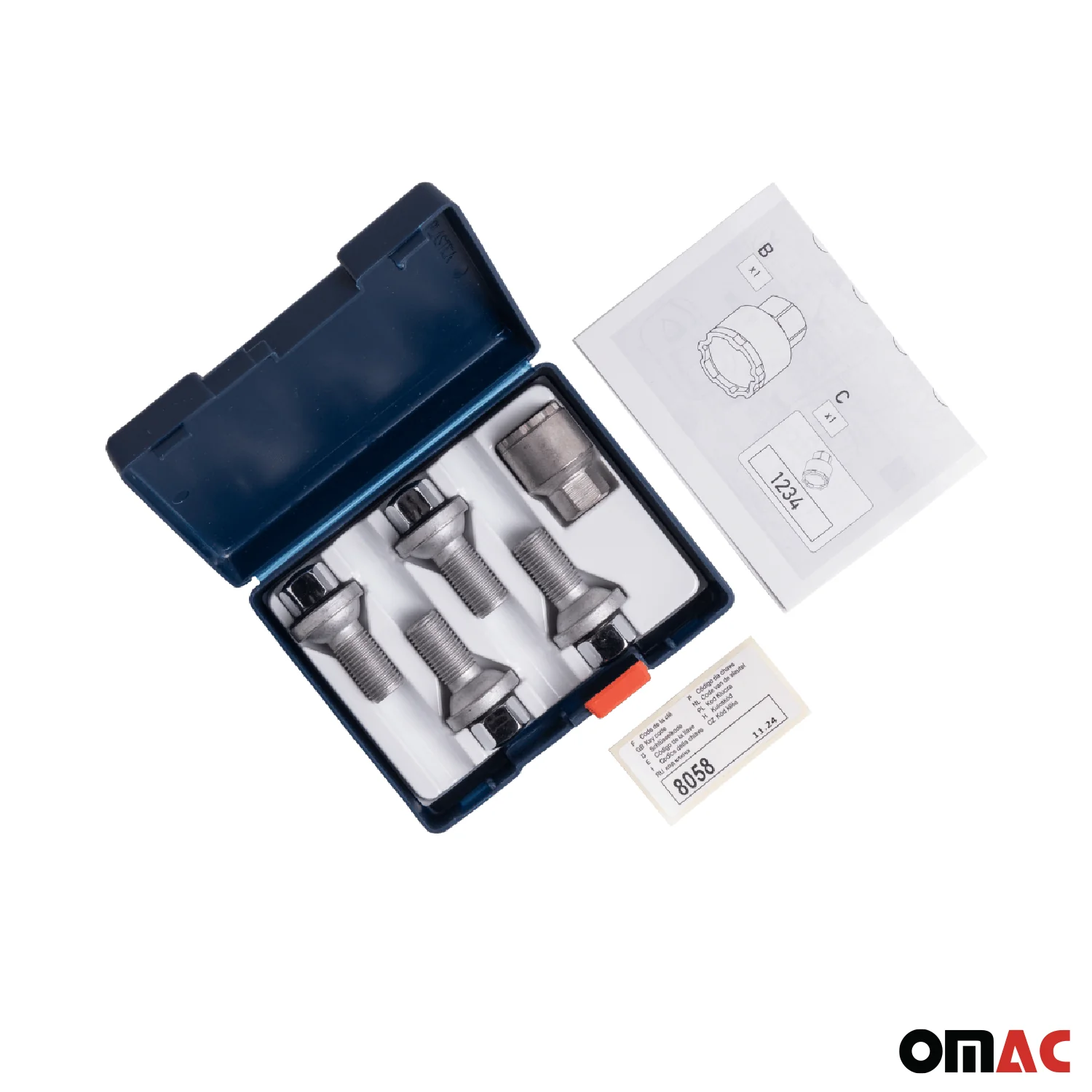 Wheel Lock Kit for Mercedes SL-Class M14X1.5 Bolt Chromed 4Locks & 1Key - Image 5