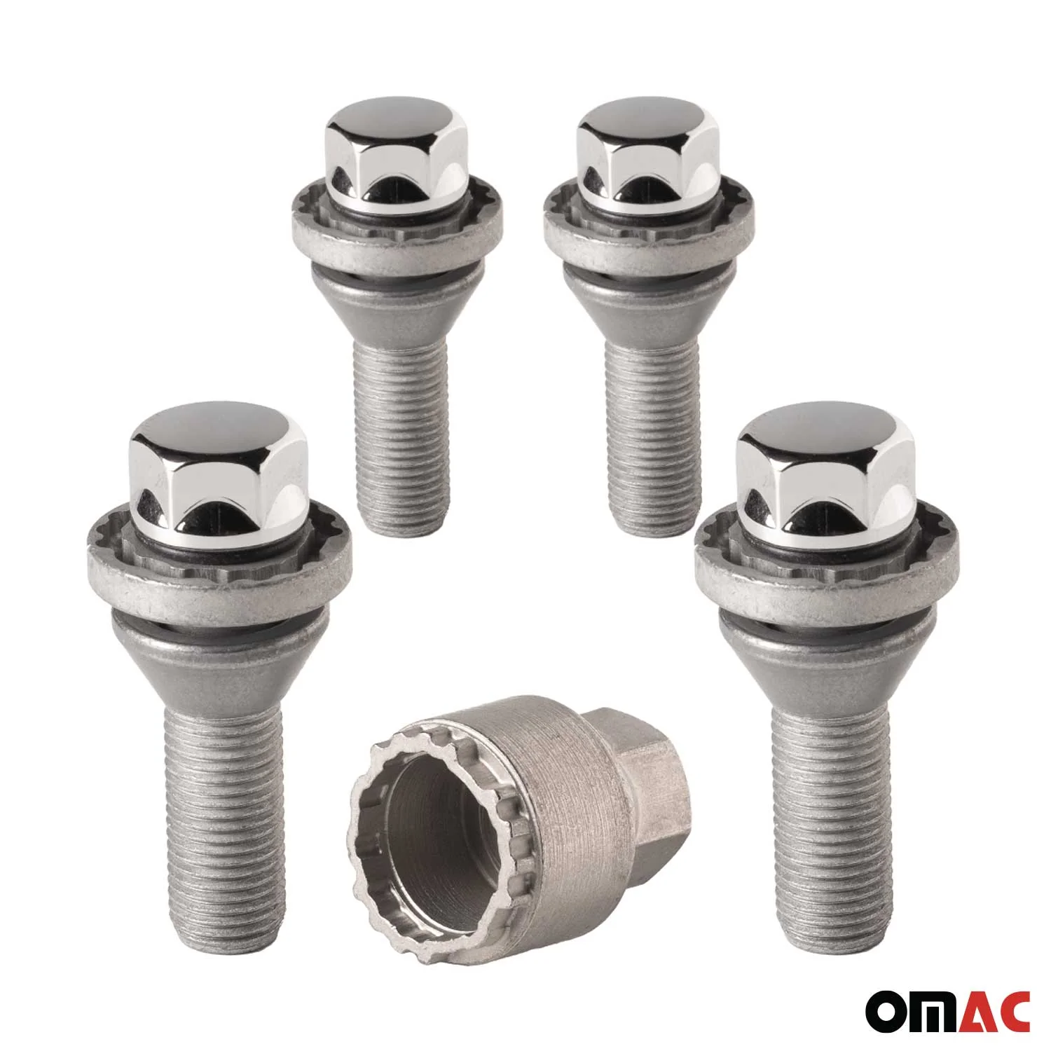 Wheel Lock Kit for Volvo V90 V90 Cross Country M14X1.5 Chromed 4Locks & 1Key - Image 9