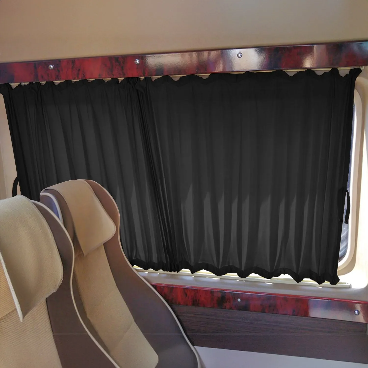 2006-2018 Mercedes Sprinter W906 L2 MWB Side Window Curtain Black 10x - Image 2