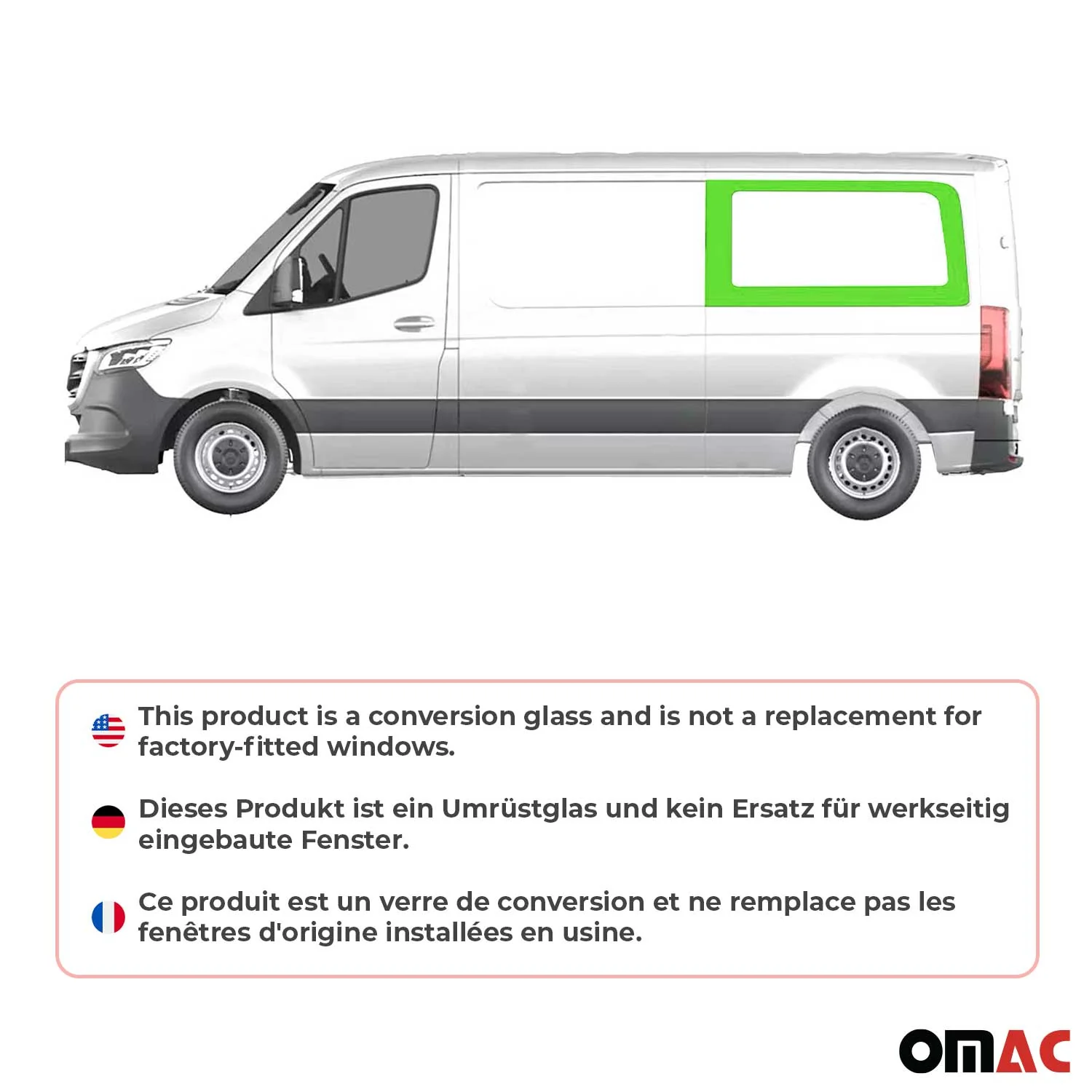 2010-2018 Mercedes Sprinter W906 Local Pickup Window Glass Rear Left Side L2 - Image 2