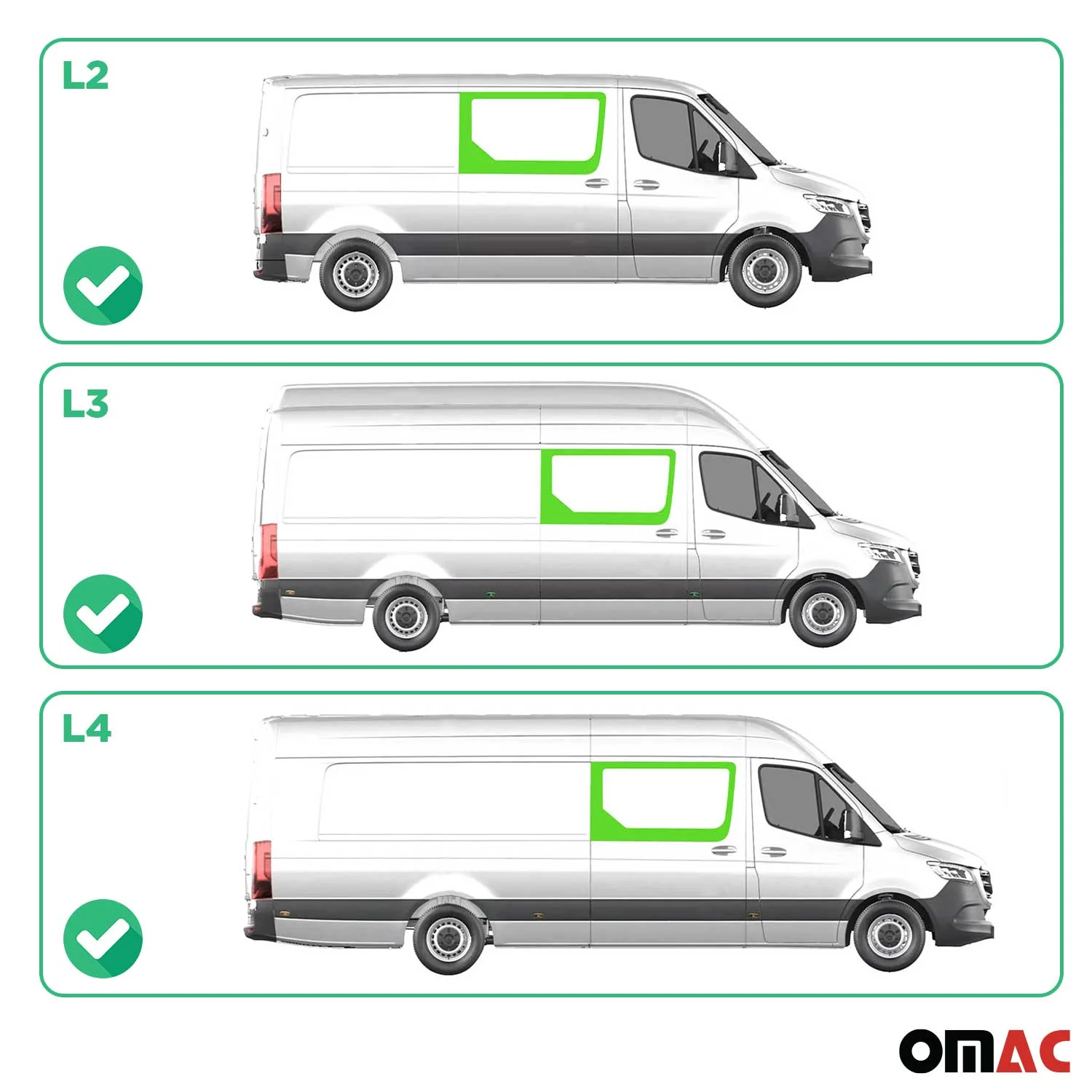 2010-2018 Mercedes Sprinter W906 Window Glass L2 L3 L4 - Image 3