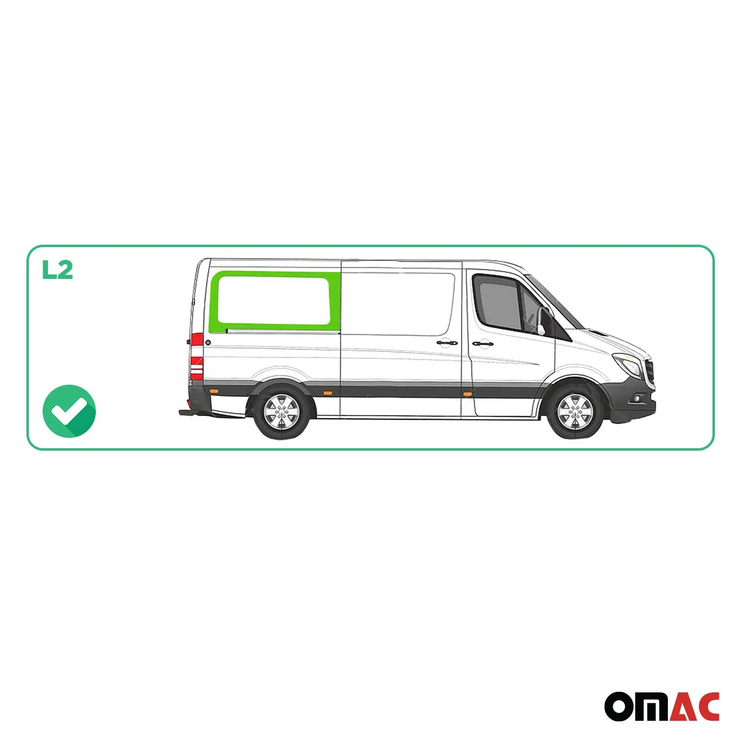 2019-2026 Mercedes Sprinter W907 910 Window Glass Rear Right Side Sliding Door L2 - Image 3