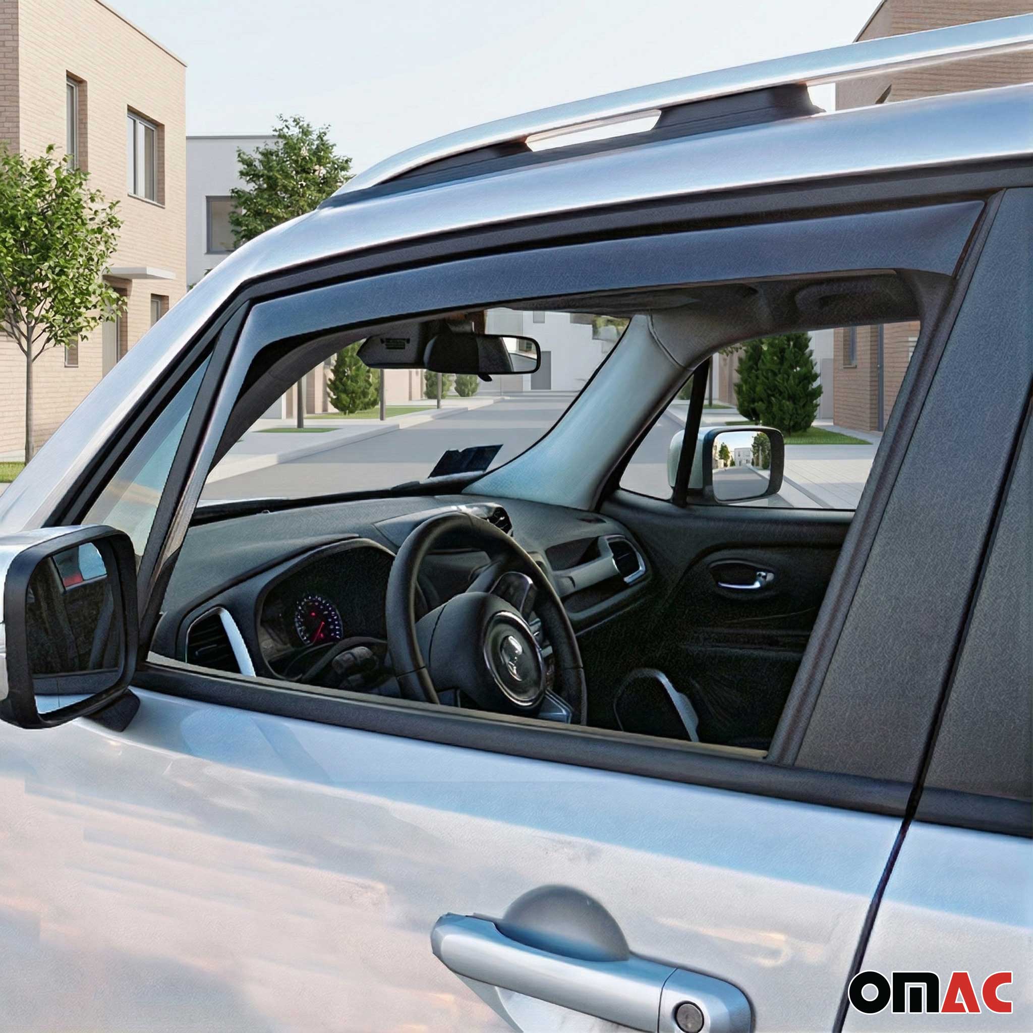 2008-2015 Land Rover LR2 Window Visor Vent Rain Deflector 2Pcs Smoke - Image 6