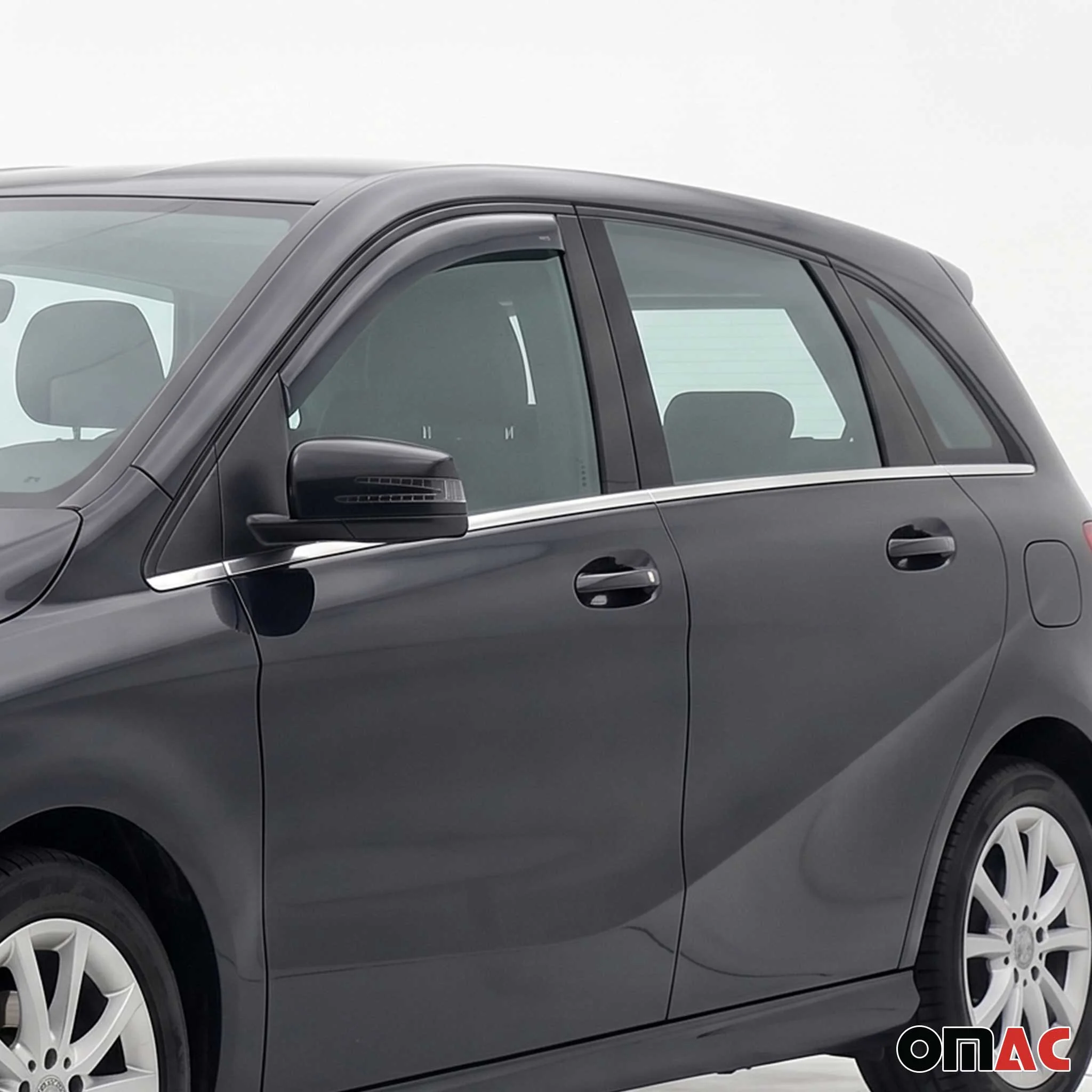 2012-2019 Mercedes B Class W246 Window Visor Vent Rain Deflector 2Pcs Smoke - Image 6