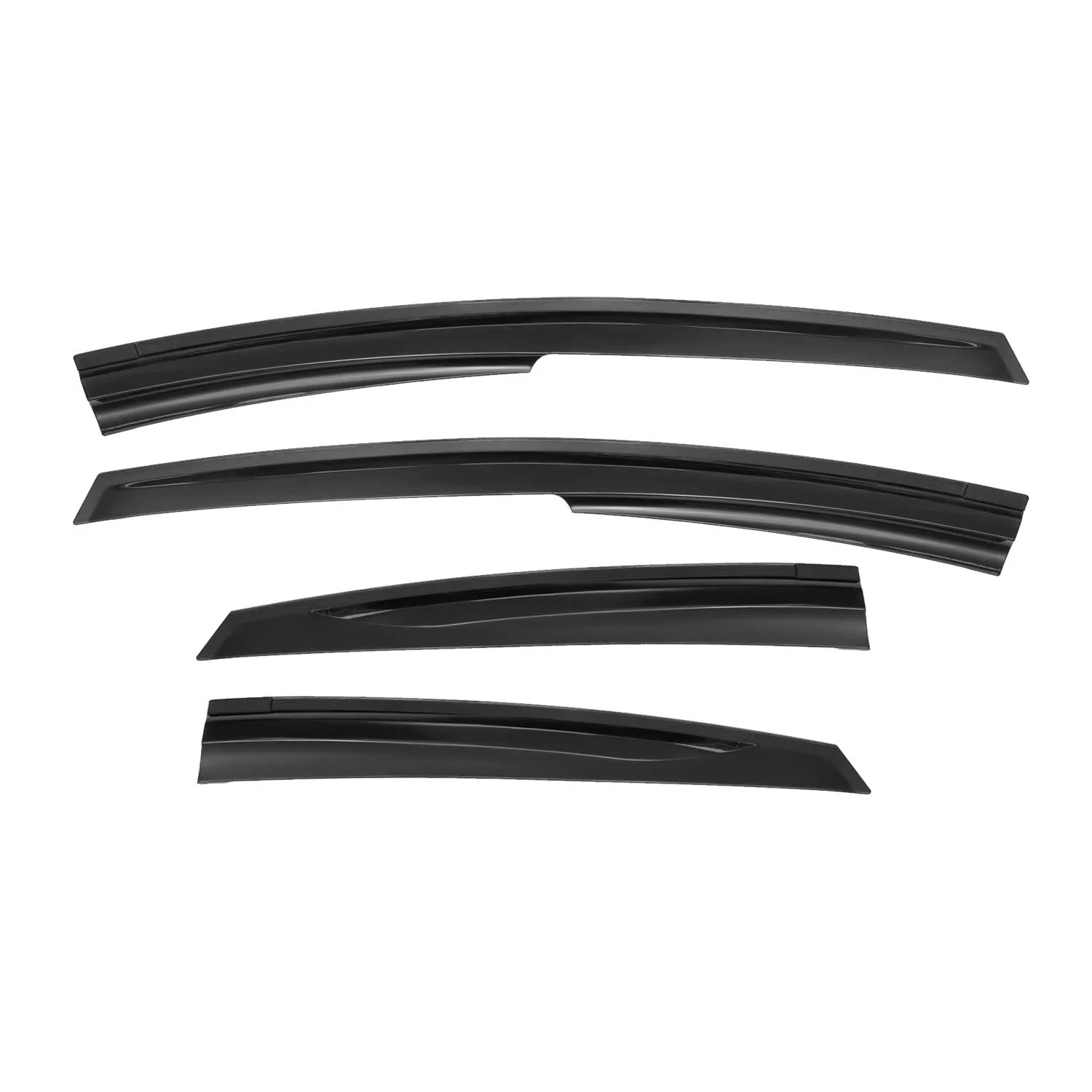 2012-2015 Toyota Prius Window Visor Vent Rain Deflector 4Pcs Smoke - Image 2